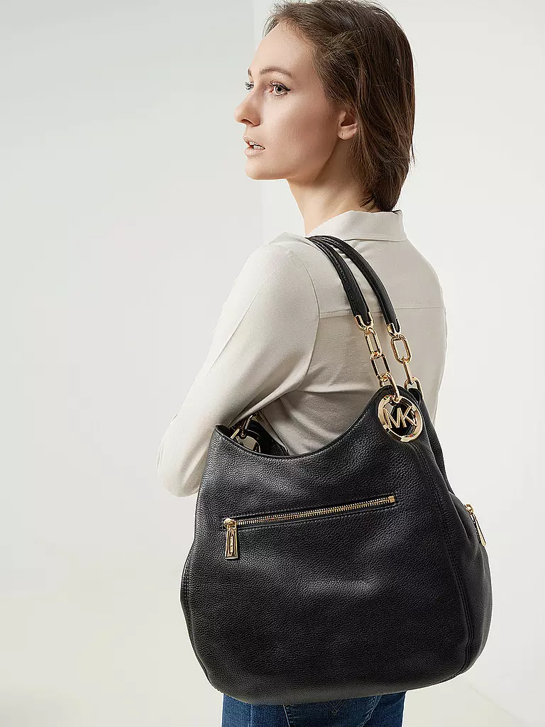 MICHAEL KORS | Borsa in pelle - Hobo Bag LILLIE Large | Nero
