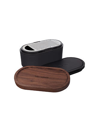 MICROPLANE | Grattugia manuale con contenitore Antracite / Noce