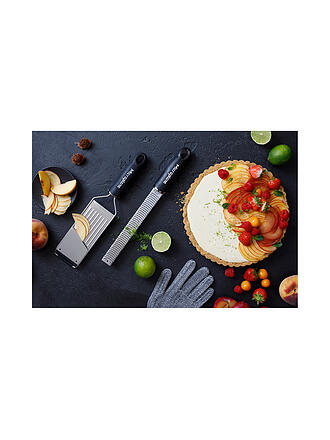 MICROPLANE | Set di grattugie Gourmet con guanto protettivo, 3 pz., nero