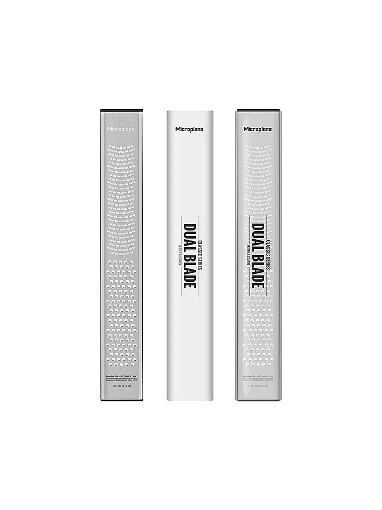 MICROPLANE | Grattugia doppia Zester/Grossa 31cm CLASSIC Acciaio Inox | Argento