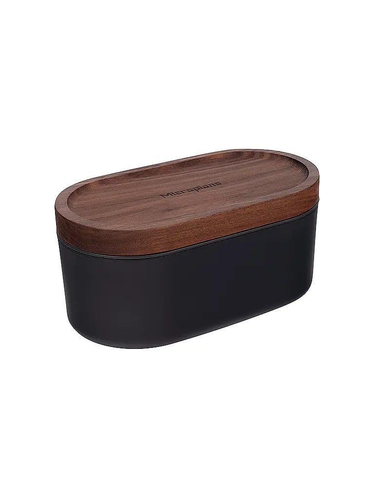 MICROPLANE | Grattugia manuale con contenitore Antracite / Noce | Grigio