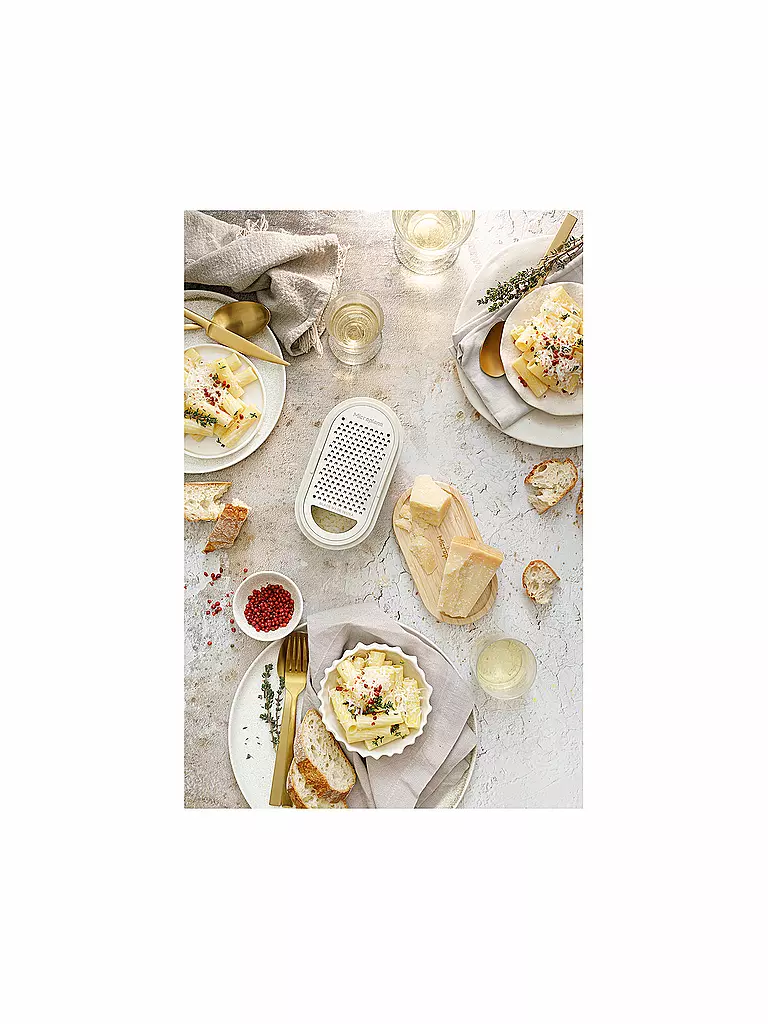 MICROPLANE | Grattugia manuale con contenitore Cashmere / Bamboo | Beige