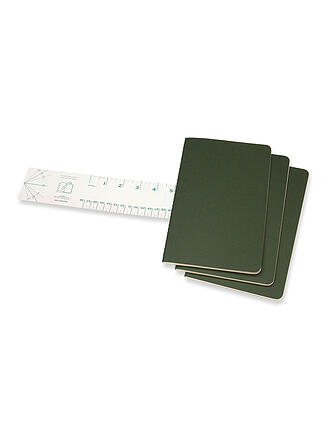 MOLESKINE | Quaderno CAHIER set da 3 pezzi bianco Large Verde Mirto