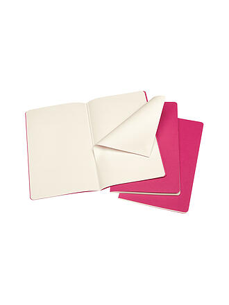 MOLESKINE | Quaderno CAHIER set da 3, bianco, Large Kinetic Pink