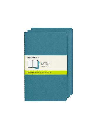 MOLESKINE | Quaderno CAHIER set da 3, bianco, Large Brisk Blue