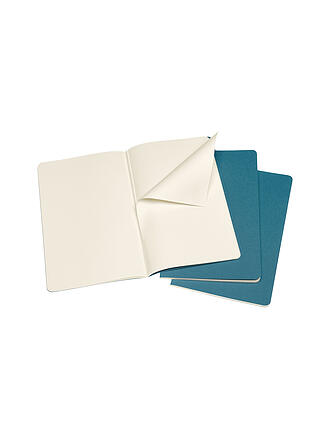 MOLESKINE | Quaderno CAHIER set da 3, bianco, Large Brisk Blue