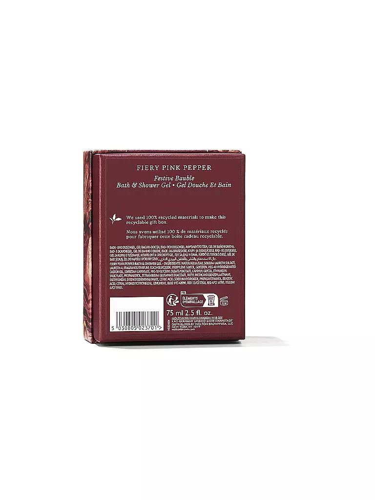 MOLTON BROWN | Fiery Pink Pepper Festive Bauble 75ml | 