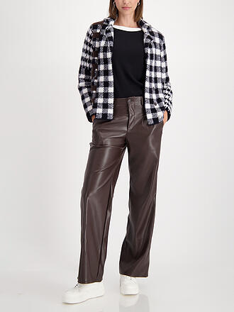 MONARI | Pantaloni wide leg effetto pelle