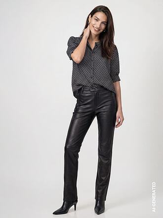 MONARI | Pantalone elegante effetto pelle