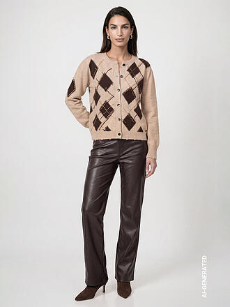 MONARI | Pantaloni Marlene effetto pelle