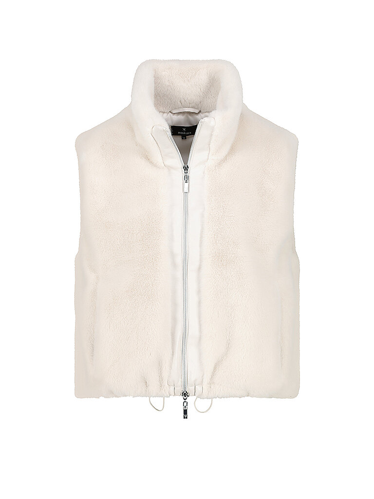 Gilet effetto pelliccia crema 42