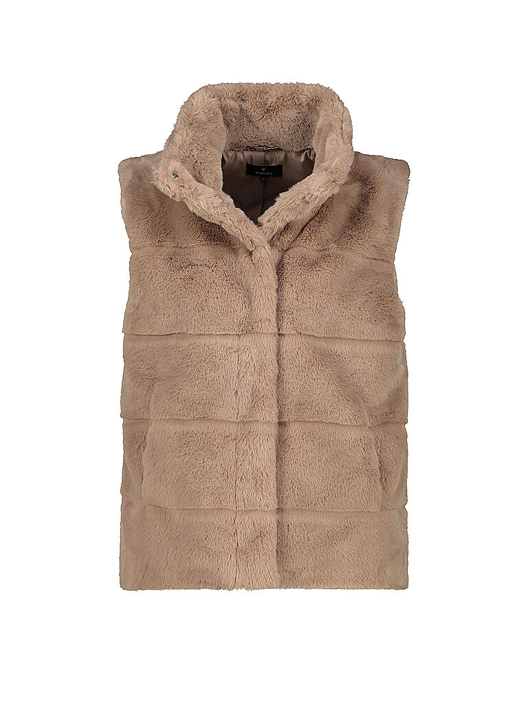 Gilet in pelliccia sintetica cammello 44