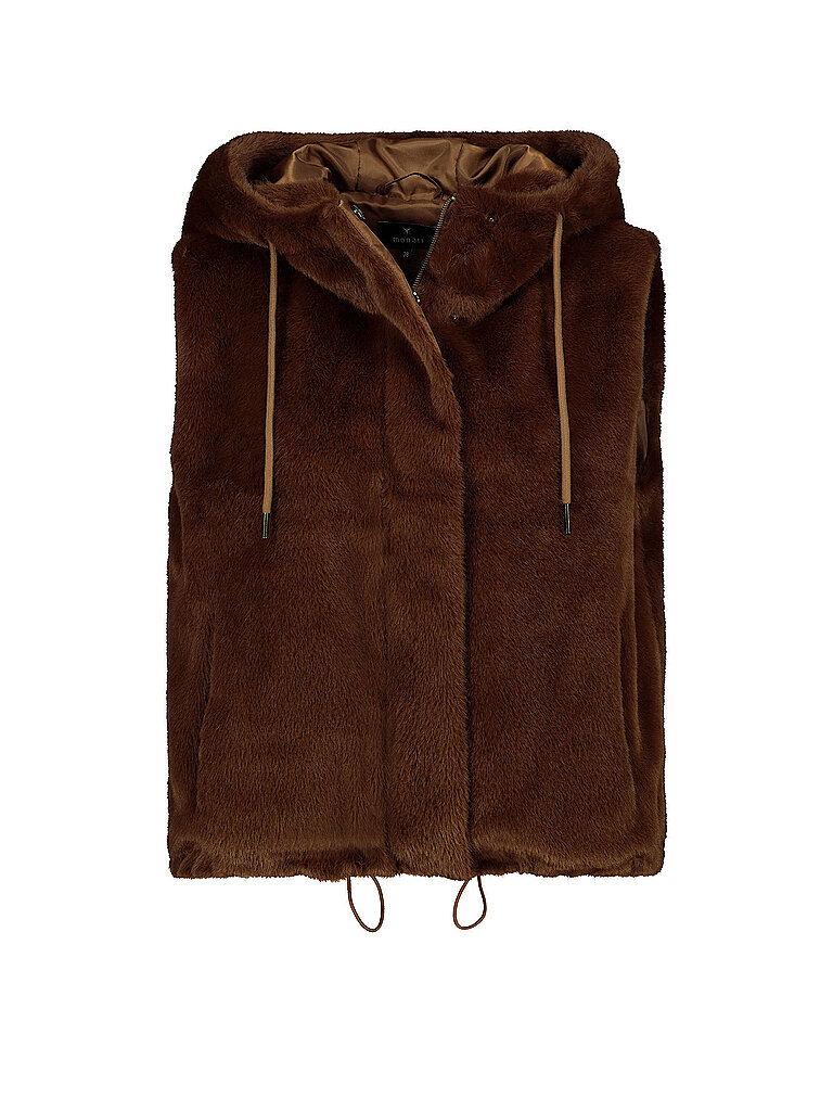 Gilet in pelliccia sintetica marrone 42