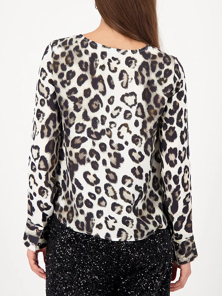 MONARI | Blusenshirt 
Marke: MONARI
Farbe: beige
Kategorien: Moda, Donna

Lunghezza manica: Manica lunga
Scollatura: Girocollo
Materiale: Viscosa, Satin
Motivo: Stampa, Animalier
Vestibilità (capispalla): Regular
Stile: Glamour | Beige