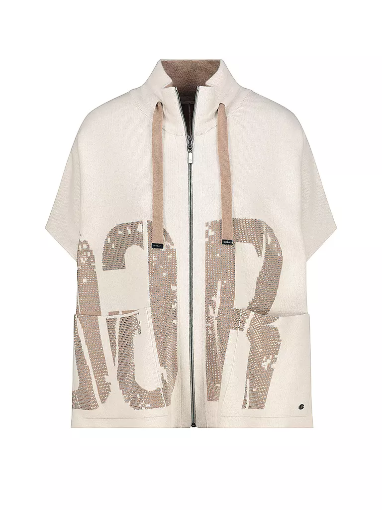 MONARI | Cape - Poncho reversibile | Crema