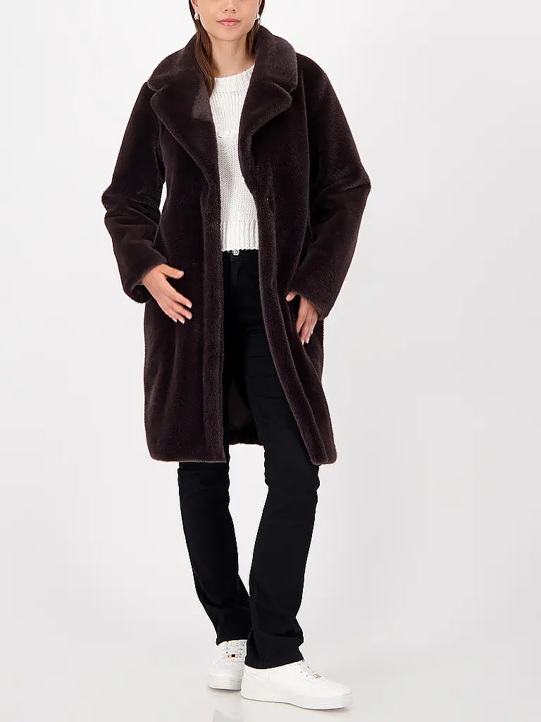 MONARI | Cappotto in pelliccia sintetica | Marrone