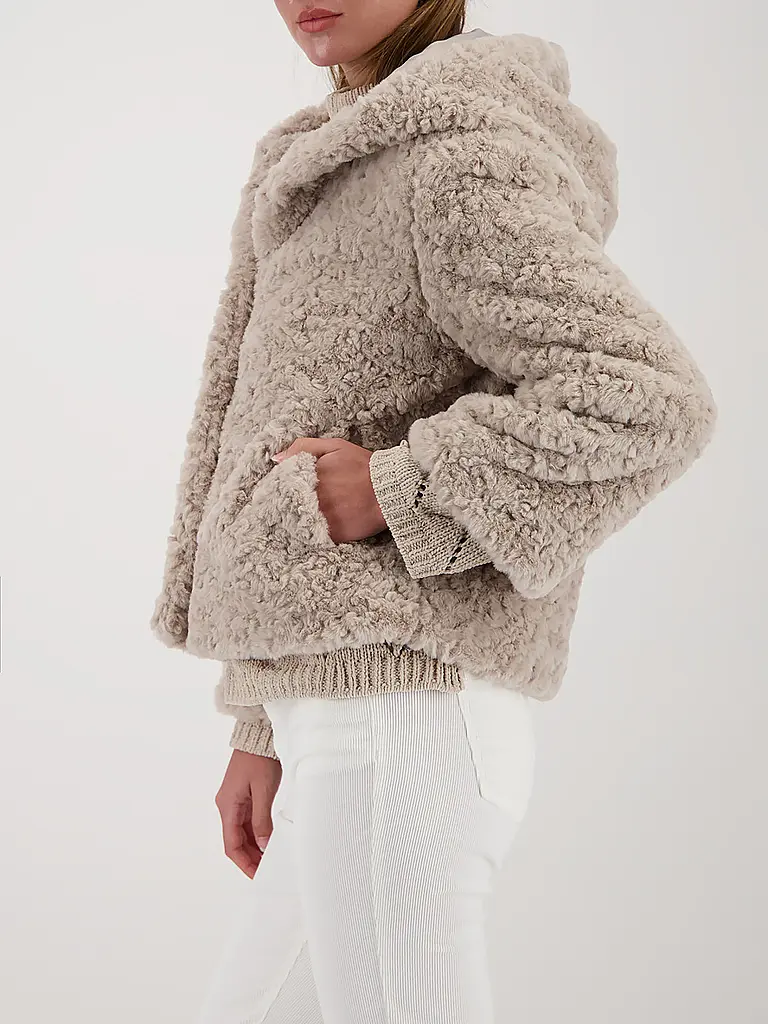 MONARI | Giacca effetto pelliccia | Beige