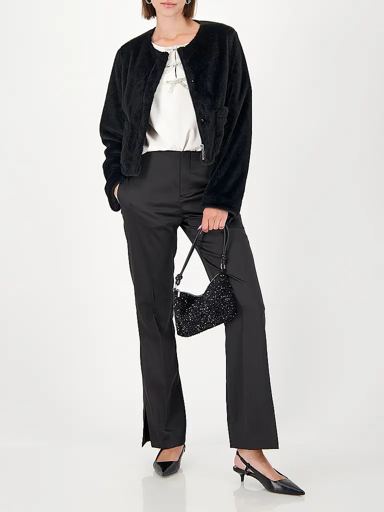 MONARI | Giacca in pelliccia sintetica | Nero