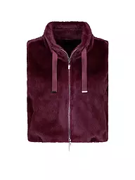MONARI | Gilet in pelliccia sintetica | Rosso scuro