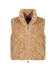 MONARI | Gilet in finta pelliccia | Marrone chiaro
