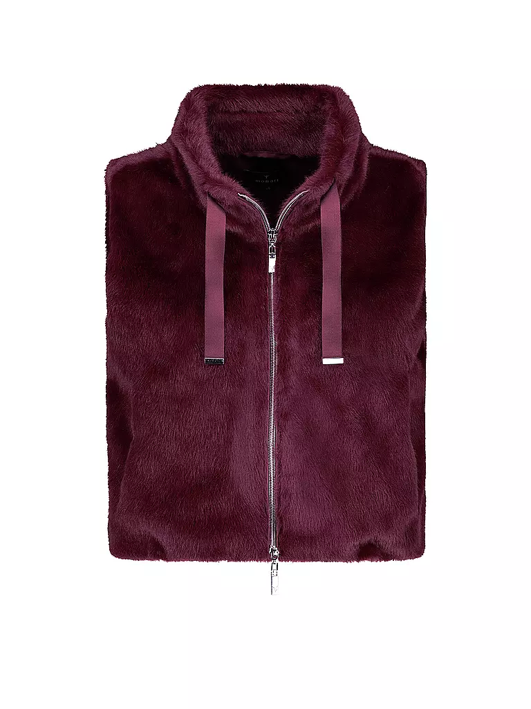 MONARI | Gilet effetto pelliccia | Rosso scuro