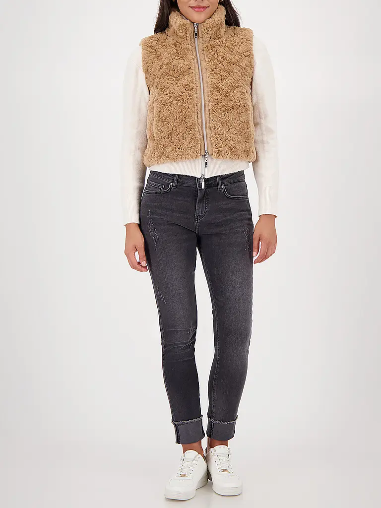 MONARI | Gilet effetto pelliccia | Marrone chiaro