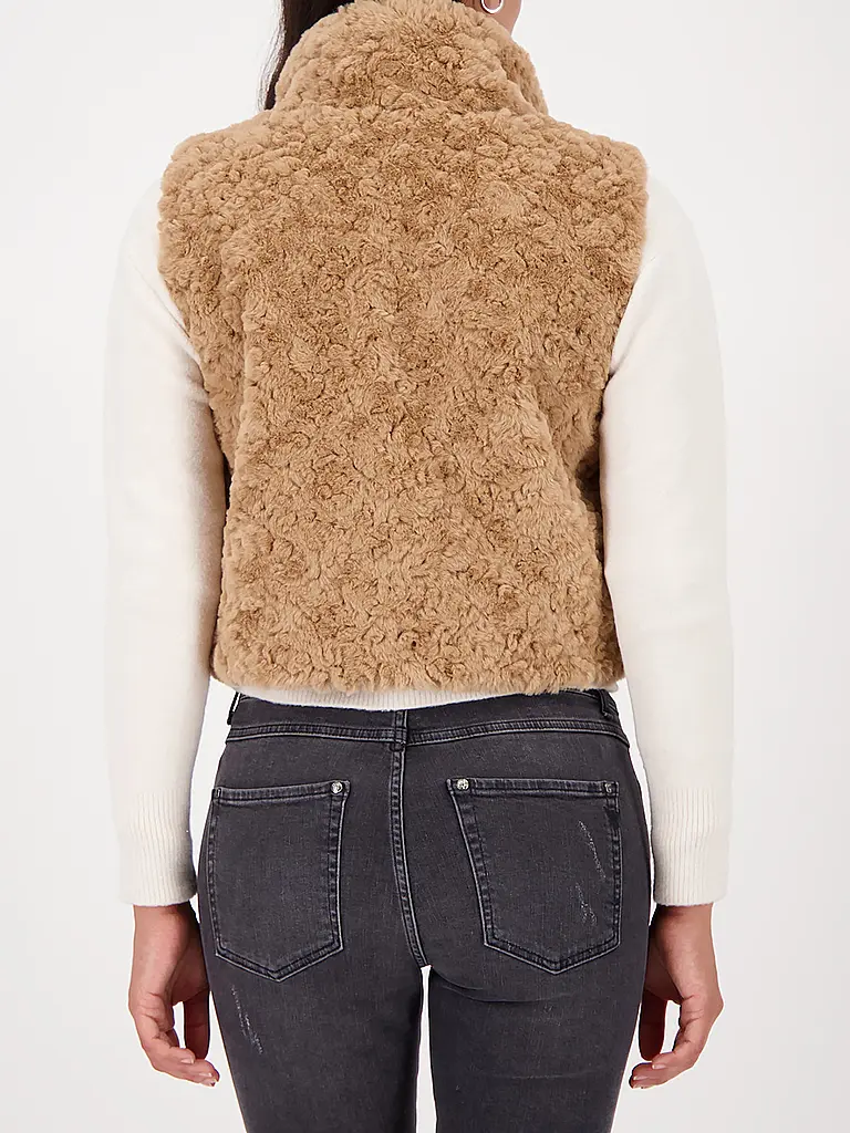 MONARI | Gilet effetto pelliccia | Marrone chiaro