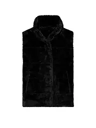 MONARI | Gilet in Felloptik | Nero