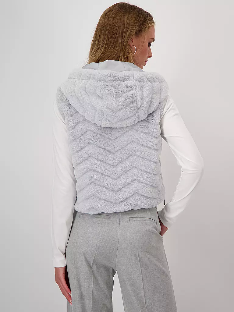 MONARI | Gilet in Felloptik | Grigio