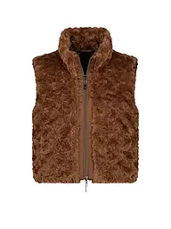 MONARI | Gilet in finta pelliccia | Marrone