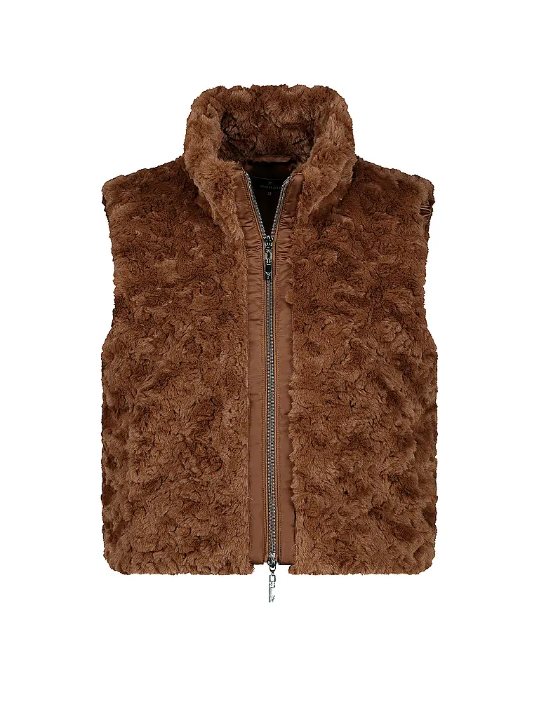 MONARI | Gilet in finta pelliccia | Marrone