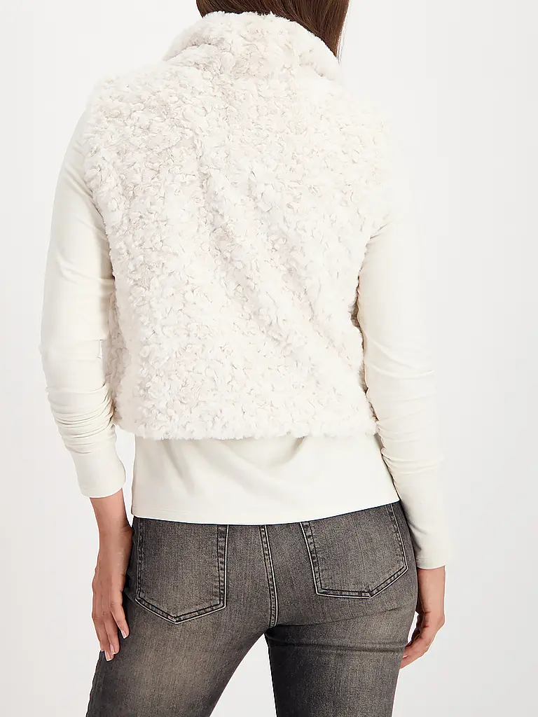 MONARI | Gilet in finta pelliccia | Crema