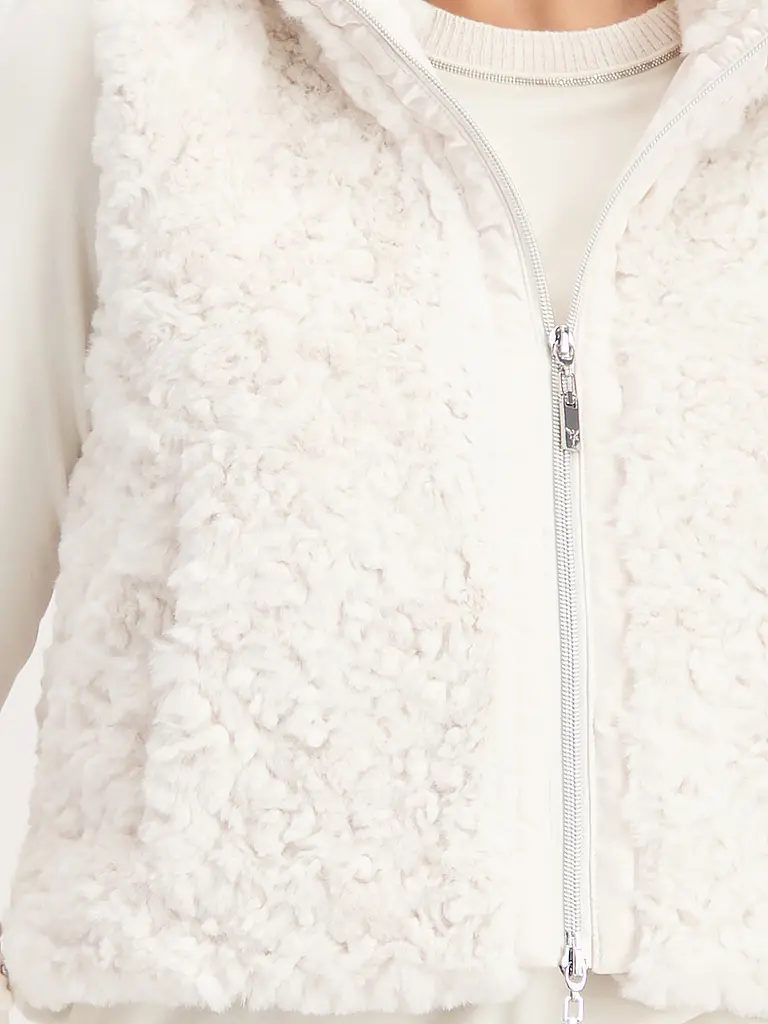 MONARI | Gilet in finta pelliccia | Crema
