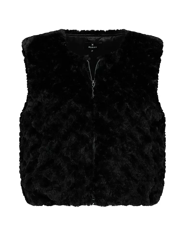 MONARI | Gilet in pelliccia sintetica | Nero