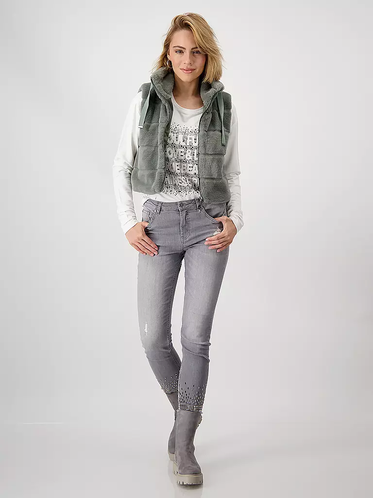 MONARI | Gilet in pelliccia sintetica | Grigio