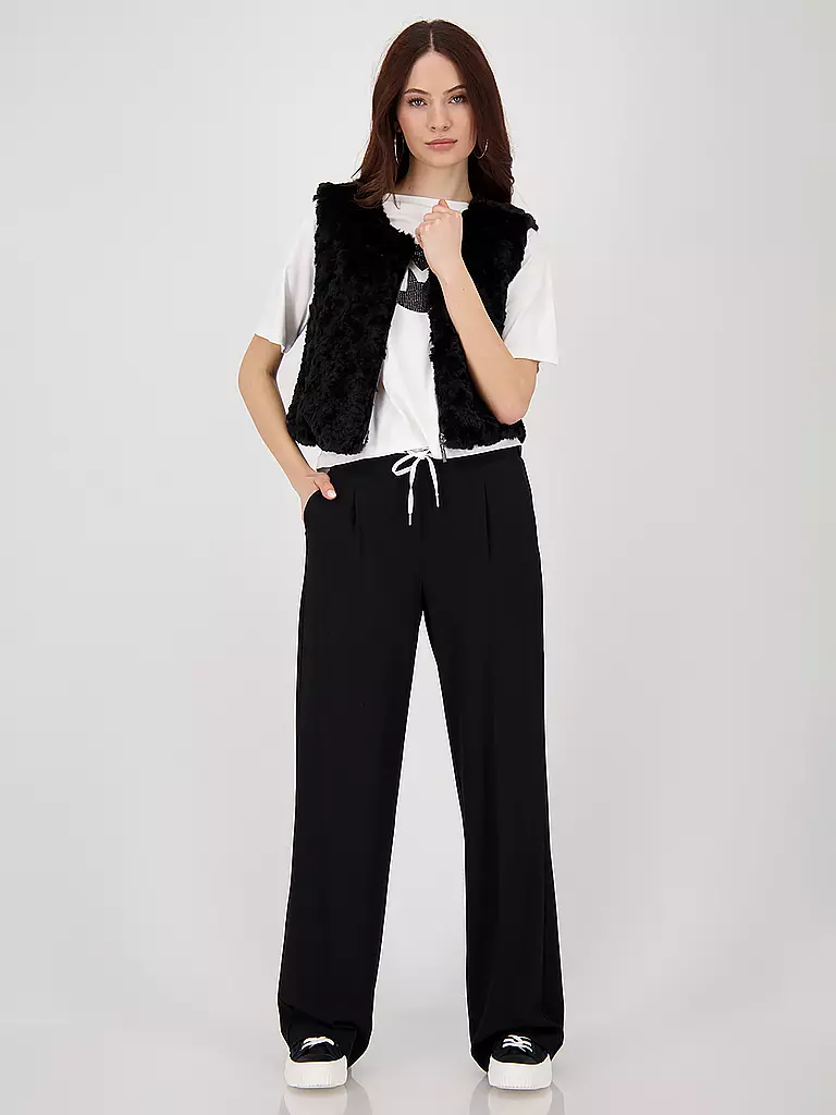 MONARI | Gilet in pelliccia sintetica | Nero