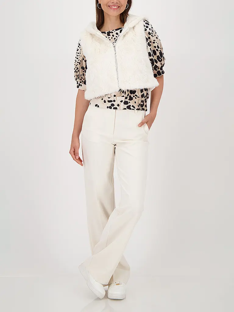 MONARI | Gilet in pelliccia sintetica | Crema