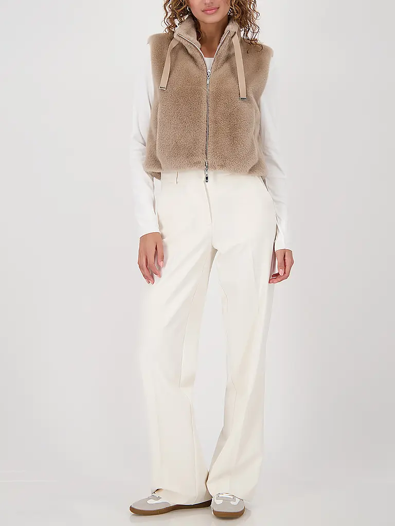 MONARI | Gilet in pelliccia sintetica | Beige