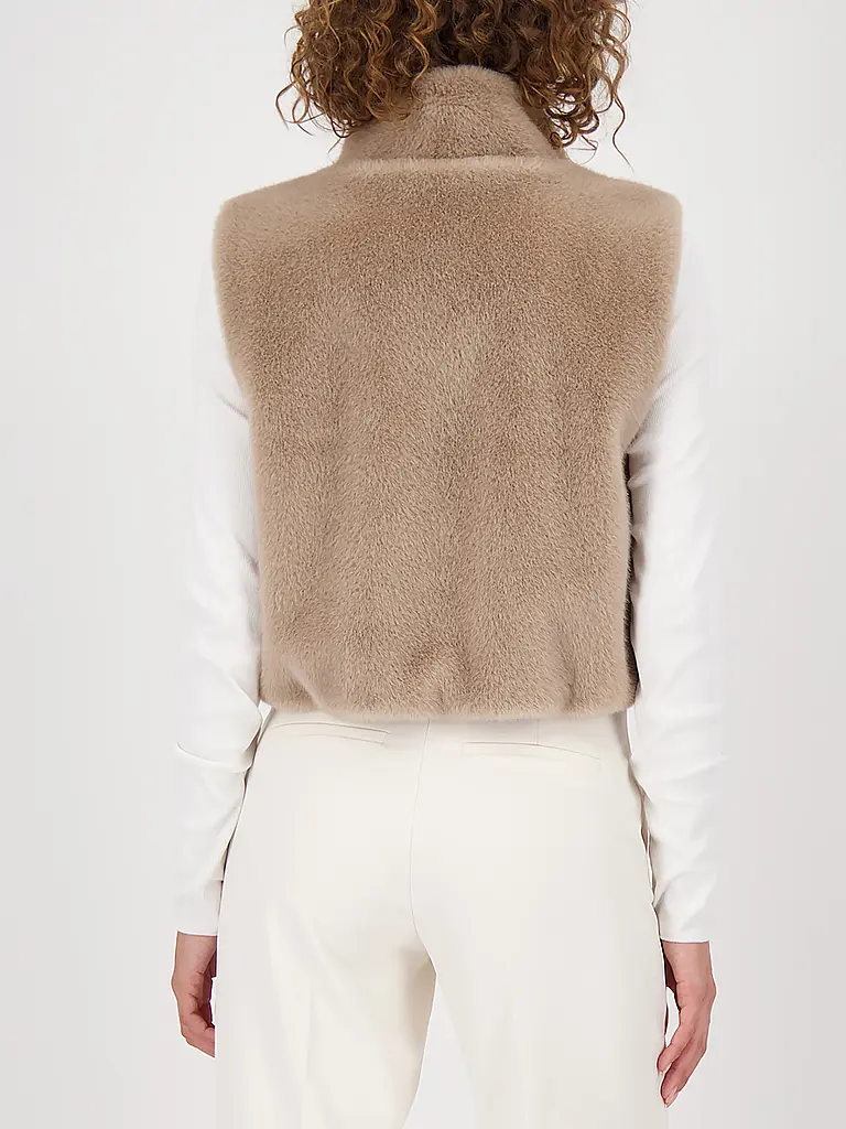 MONARI | Gilet in pelliccia sintetica | Beige