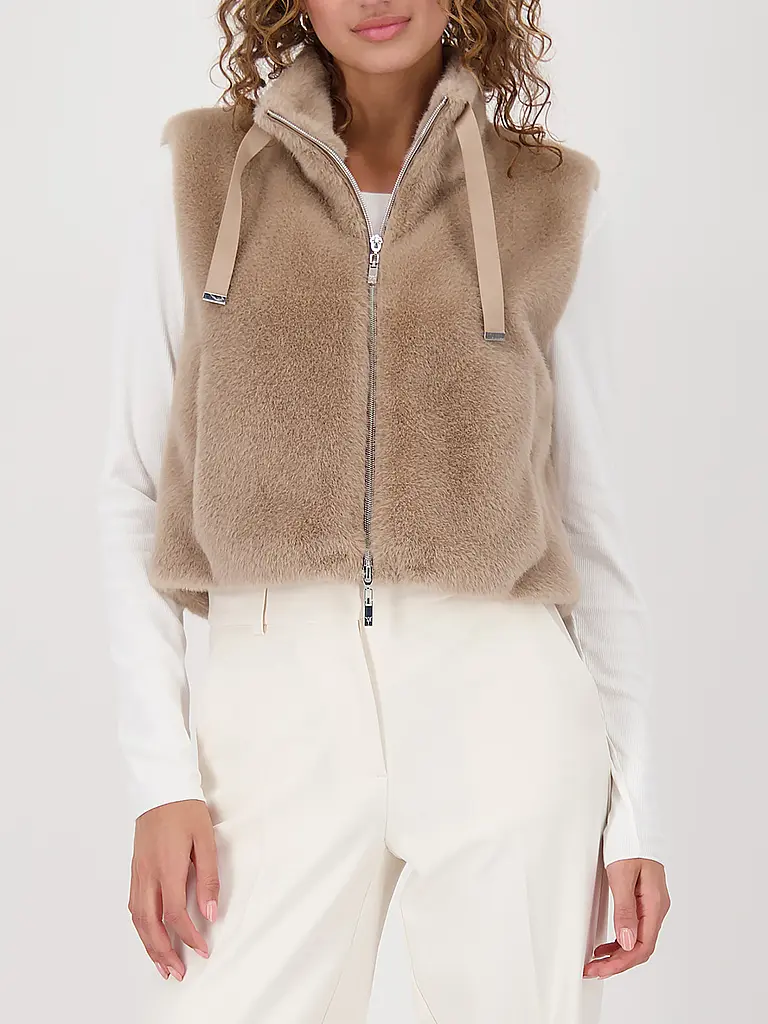 MONARI | Gilet in pelliccia sintetica | Beige