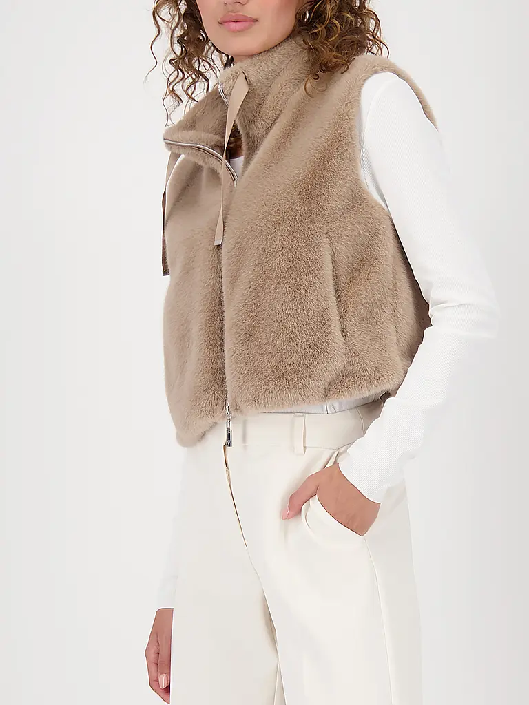 MONARI | Gilet in pelliccia sintetica | Beige