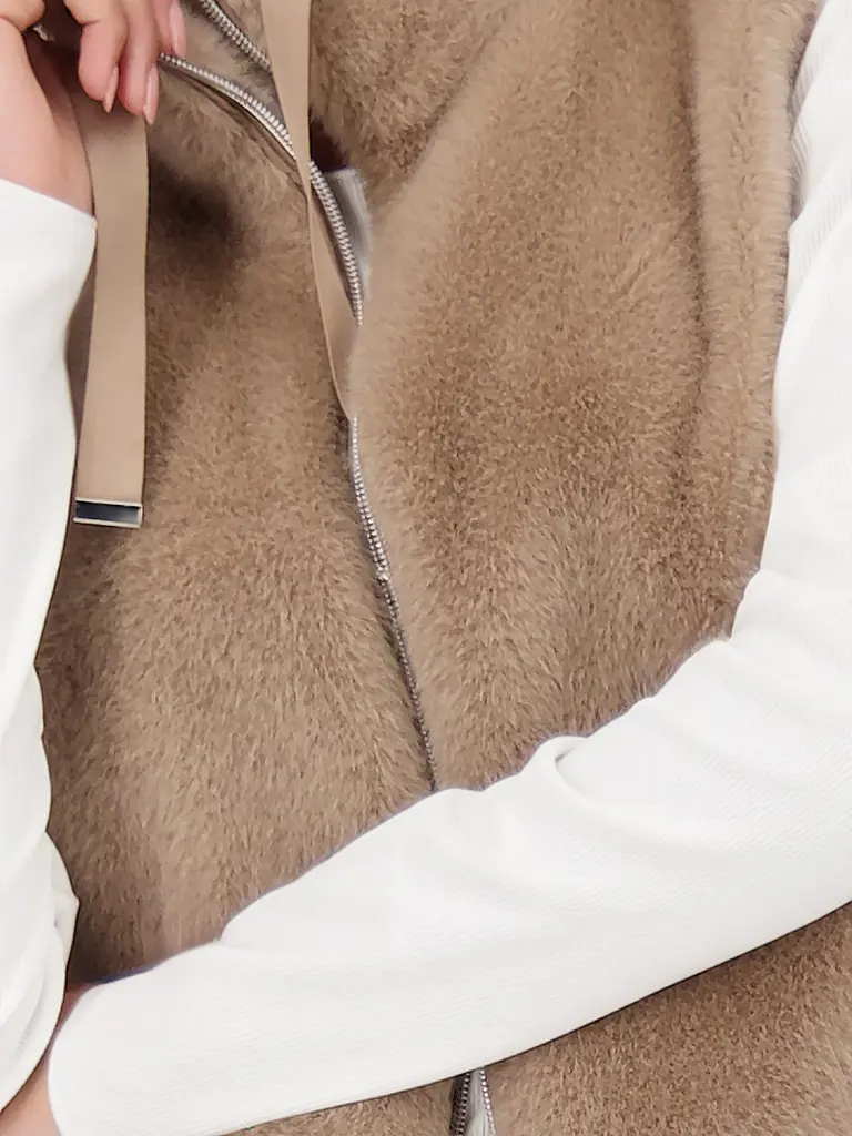 MONARI | Gilet in pelliccia sintetica | Beige