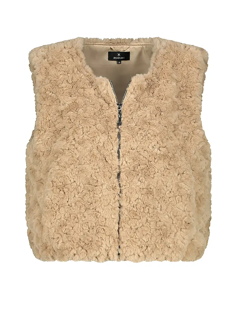 MONARI | Gilet in simil pelliccia | Cammello