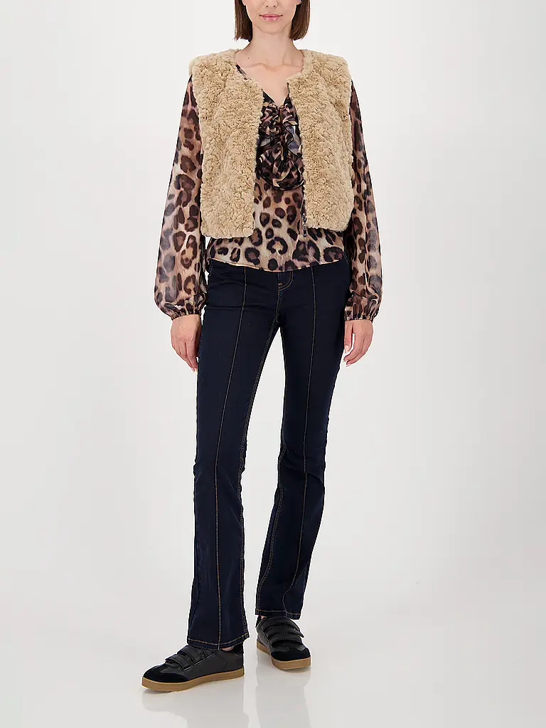 MONARI | Gilet in simil pelliccia | Cammello