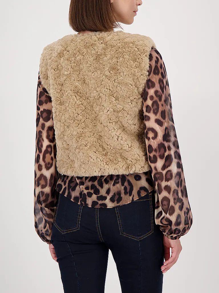 MONARI | Gilet in simil pelliccia | Cammello