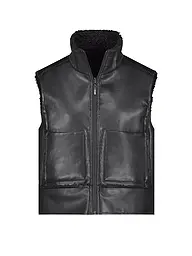 MONARI | Gilet reversibile effetto pelliccia | Nero