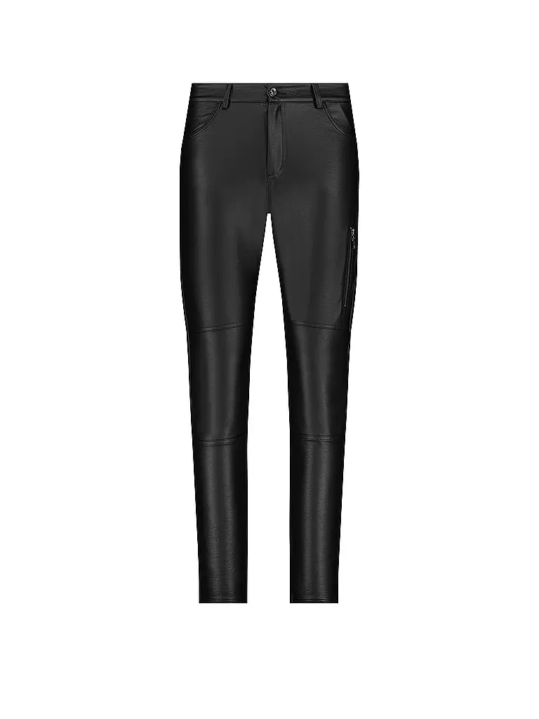 MONARI | Hose in Lederoptik  | Nero