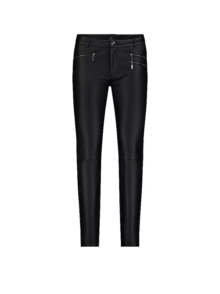 MONARI | Hose in Lederoptik  | Nero
