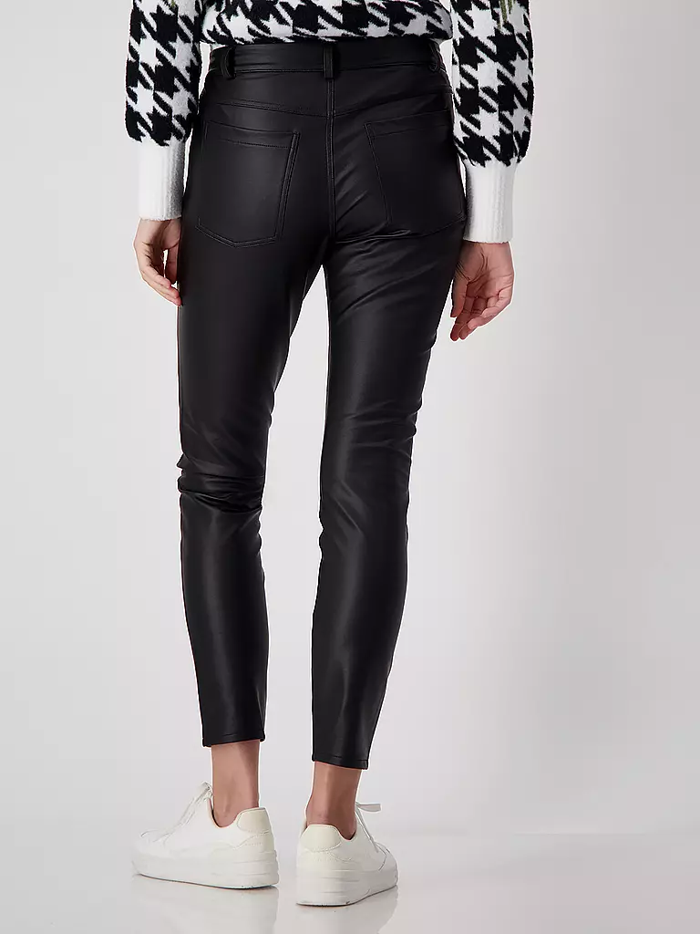 MONARI | Hose in Lederoptik  | Nero