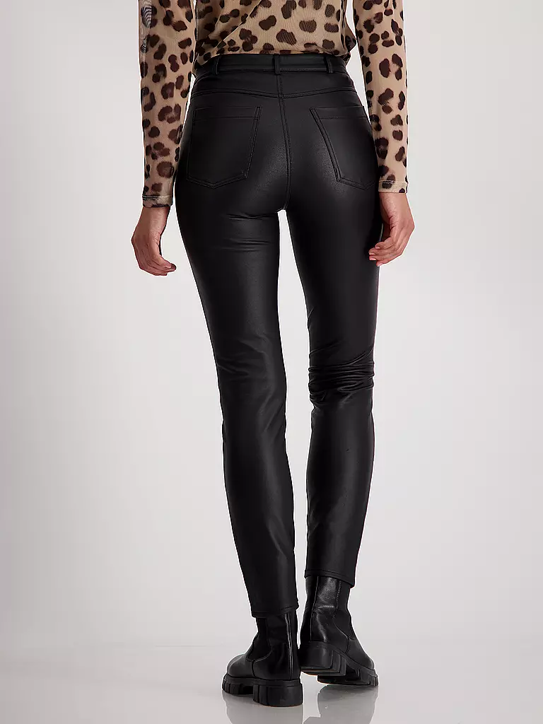 MONARI | Hose in Lederoptik  | Nero